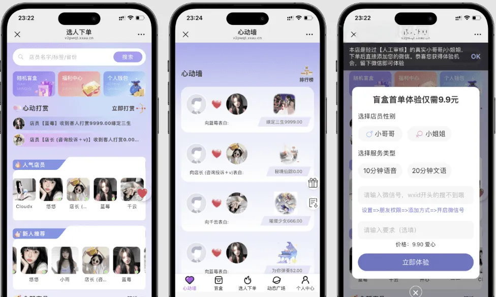 树洞陪玩盲盒源码最新版 多功能自定义付费交友盲盒系统-随风去-396资源